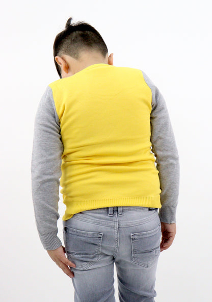 Suéter de color amarillo/gris
