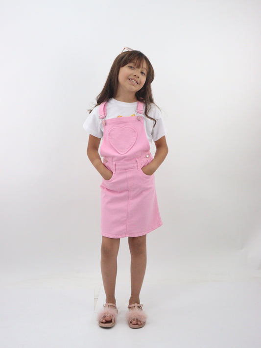 Falda peto de color rosa