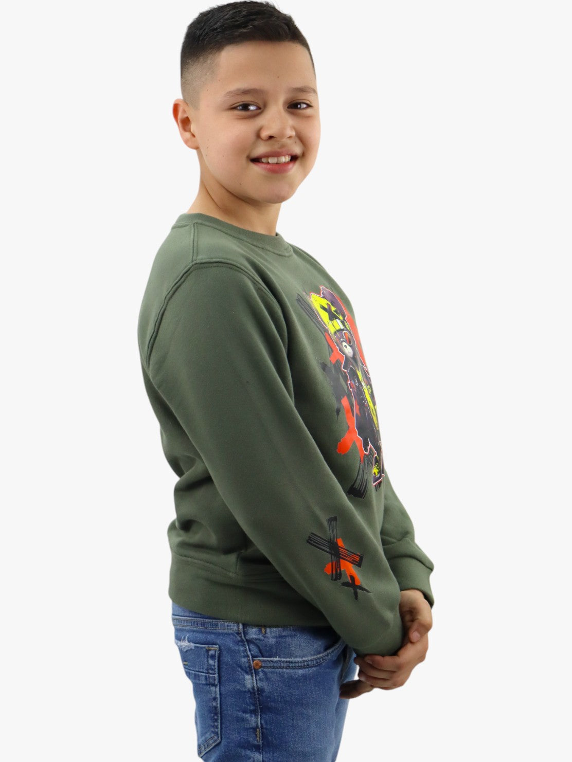 Sudadera cerrada con estampado de oso