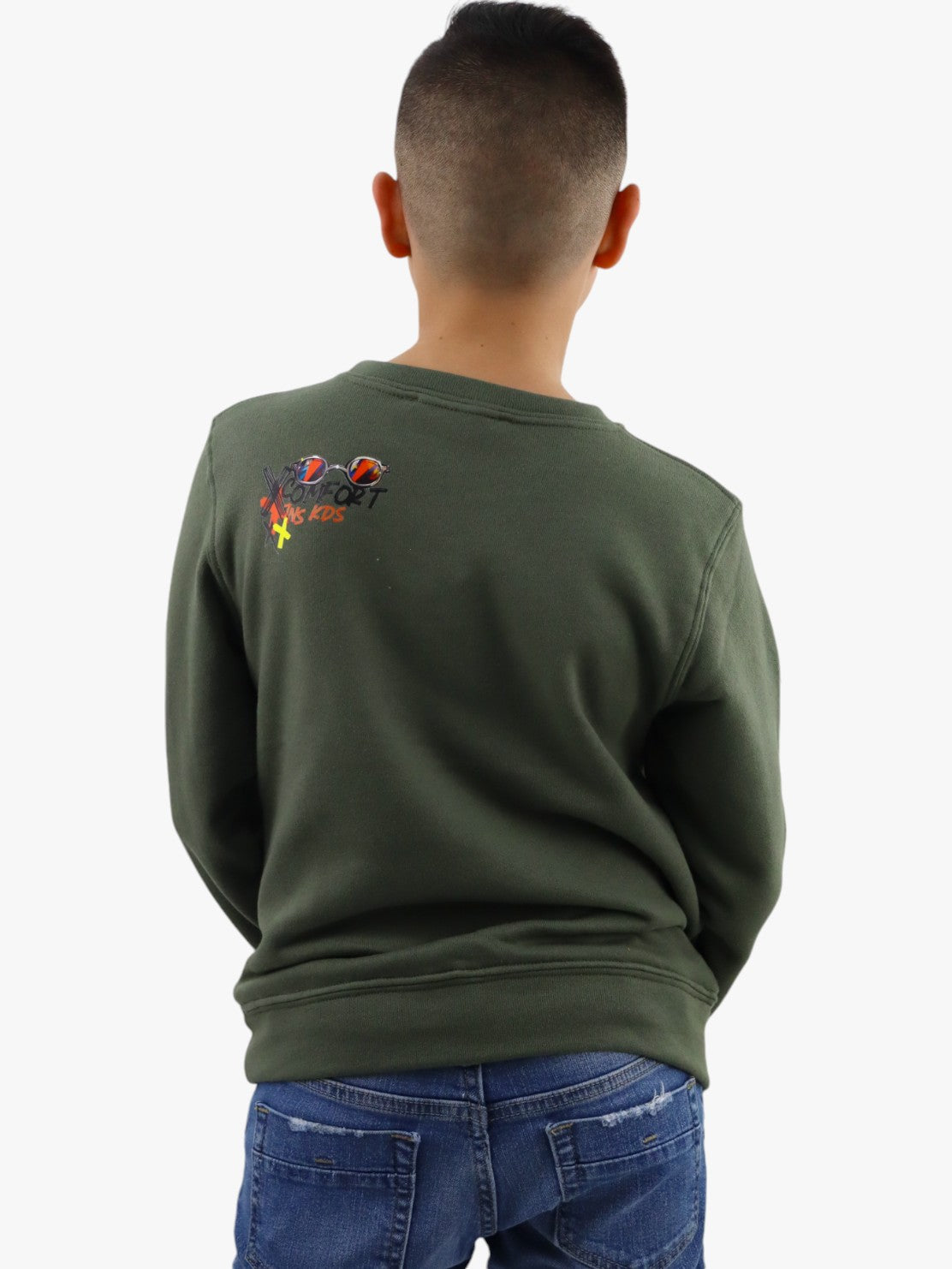 Sudadera cerrada con estampado de oso