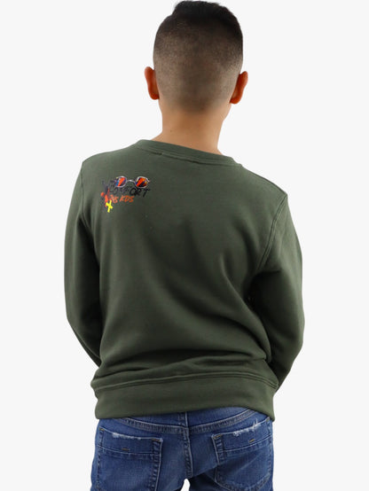 Sudadera cerrada con estampado de oso
