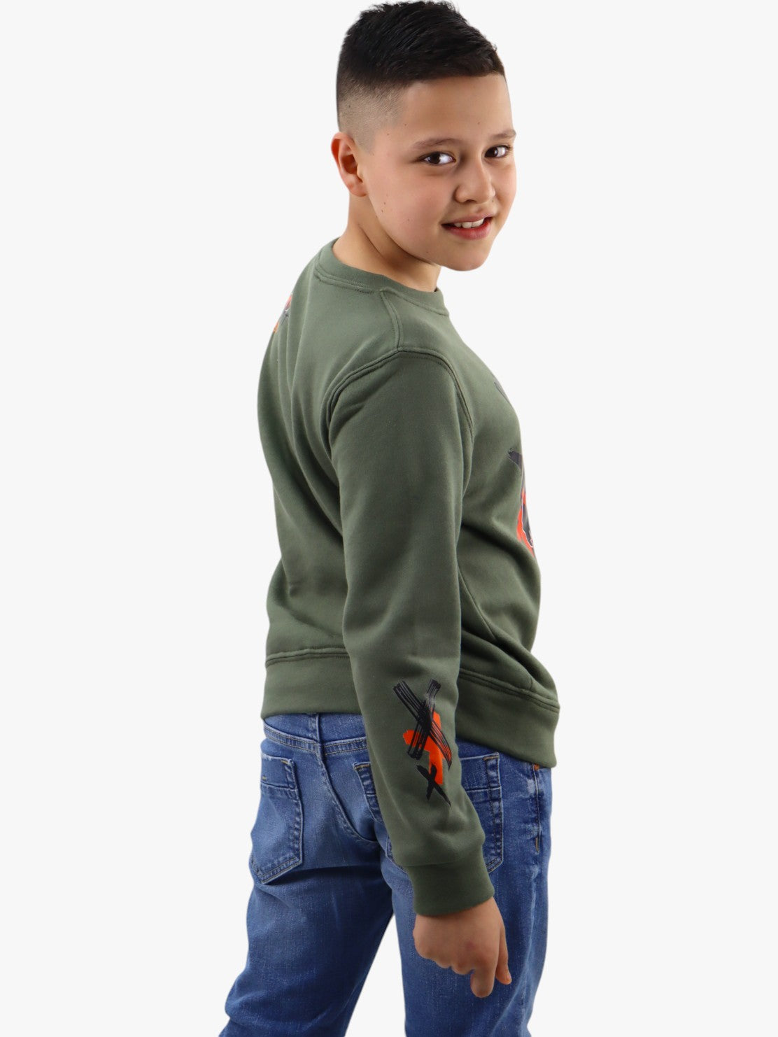 Sudadera cerrada con estampado de oso