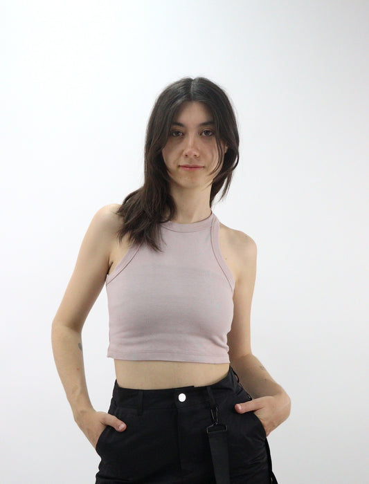 Playera tank de color beige