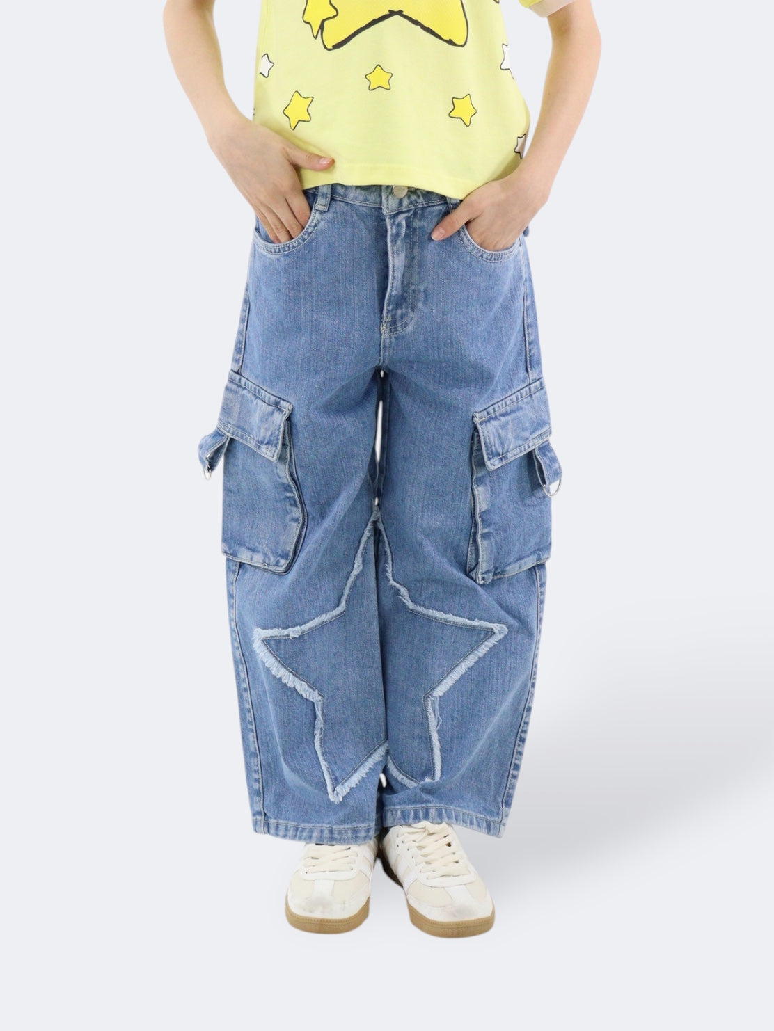 Jeans Wide Leg Cargo