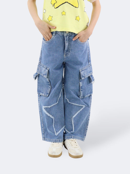 Jeans Wide Leg Cargo