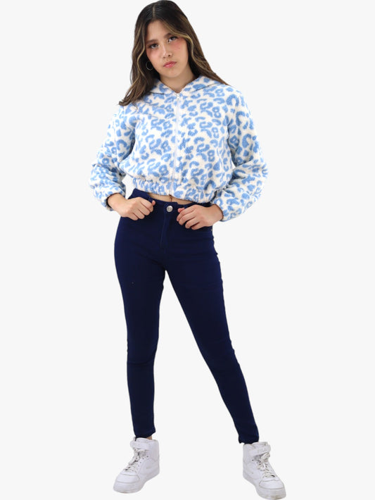 Jeans skinny de color azul índigo