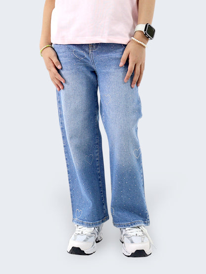Jeans Wide Brillos