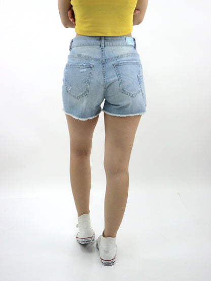 Short tiro medio de color azul claro