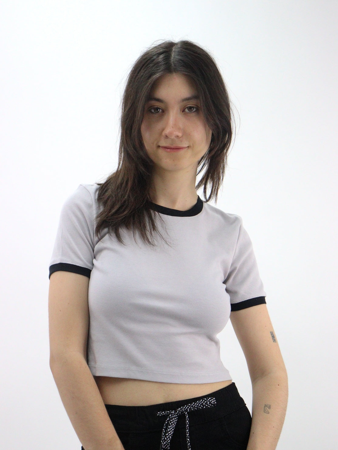 Playera manga corta de color combinado