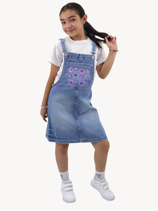 Jumper denim con estampado floral