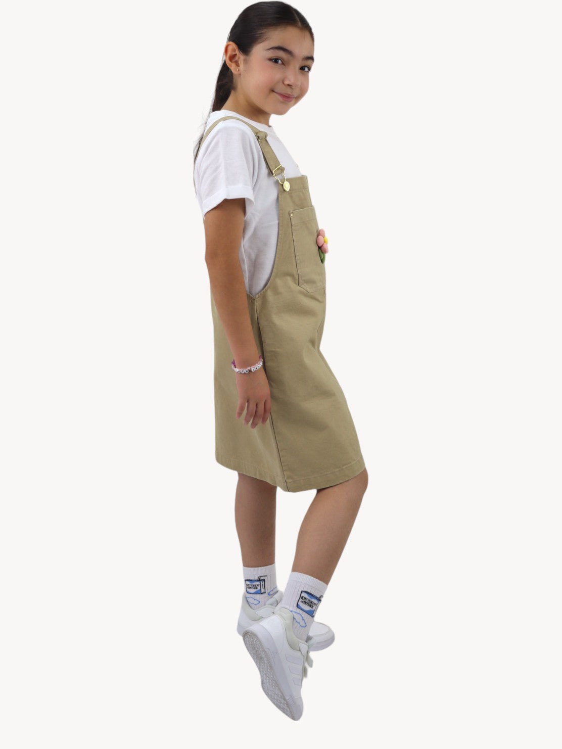 Jumper de color khaki con detalle floral