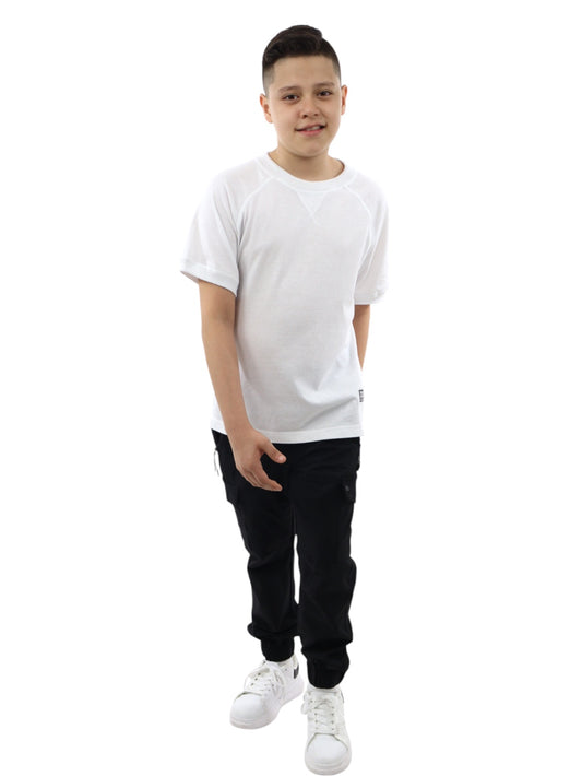 Jogger cargo tipo pants color negro
