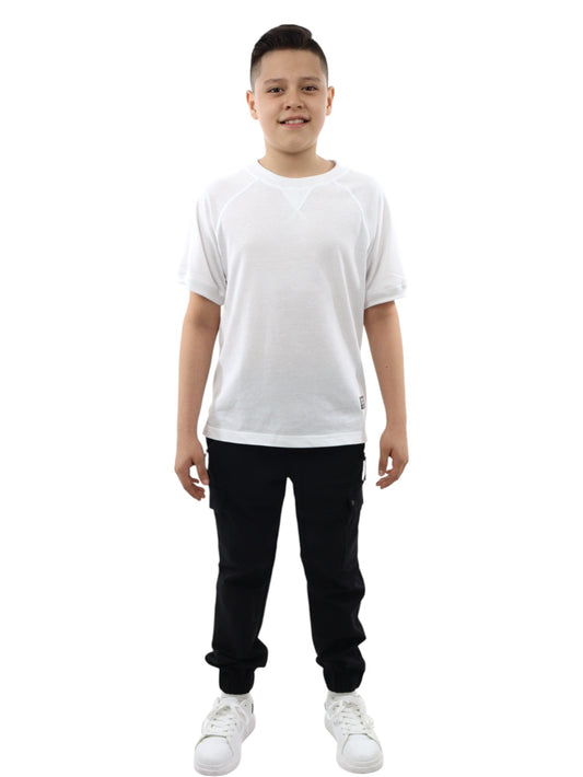 Jogger cargo tipo pants color negro