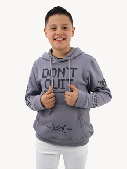 Sudadera cerrada con capucha y estampado