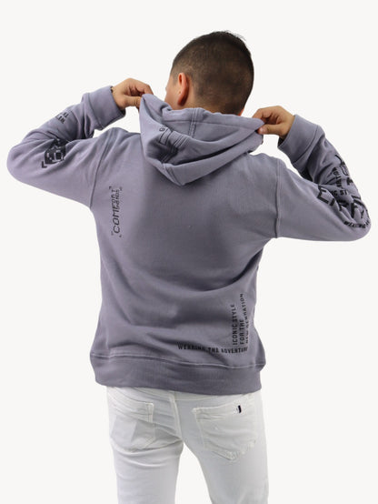 Sudadera cerrada con capucha y estampado