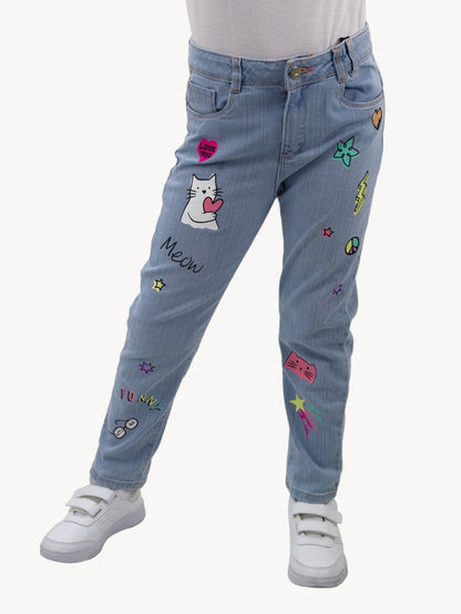 Jeans mom clasic edición especial con estampado