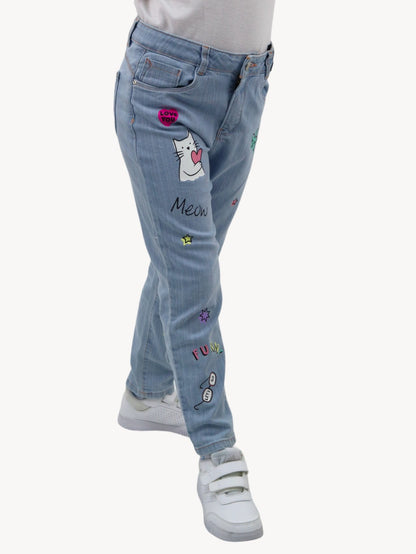 Jeans mom clasic edición especial con estampado
