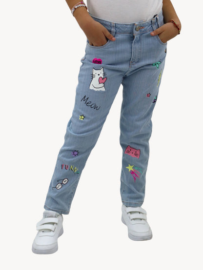 Jeans mom clasic edición especial con estampado