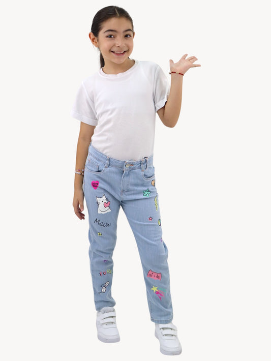 Jeans mom clasic edición especial con estampado