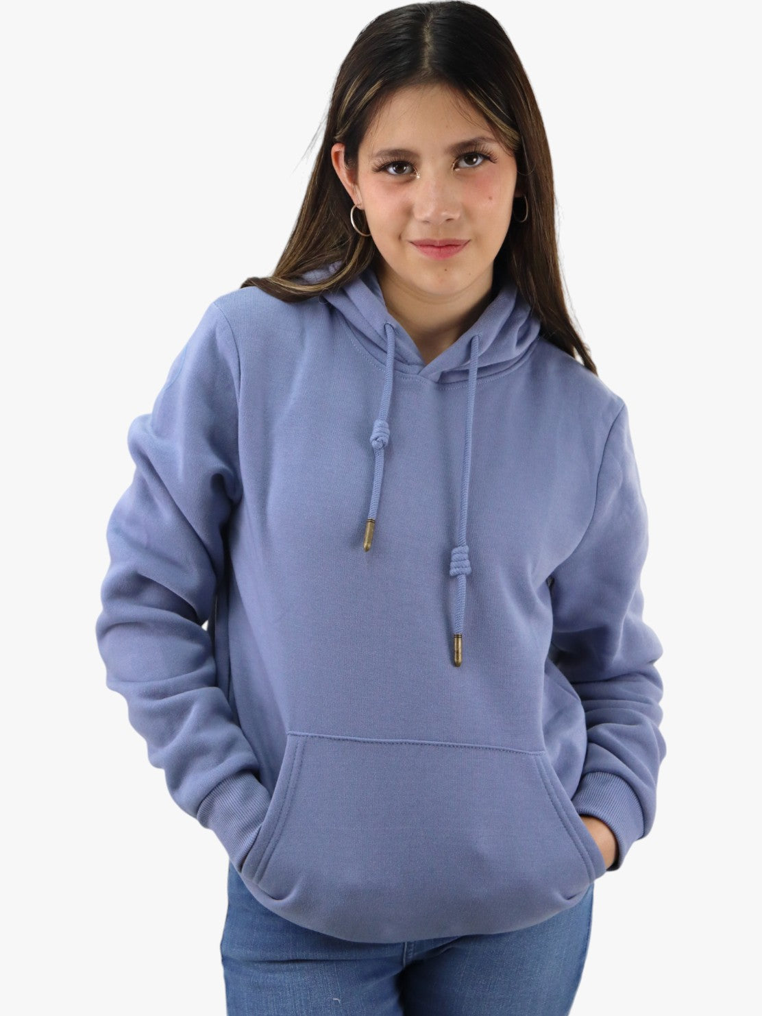 Hoodie unisex gris azulado