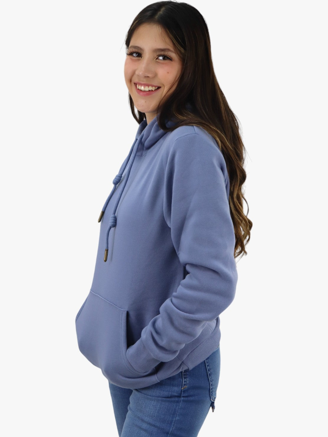 Hoodie unisex gris azulado
