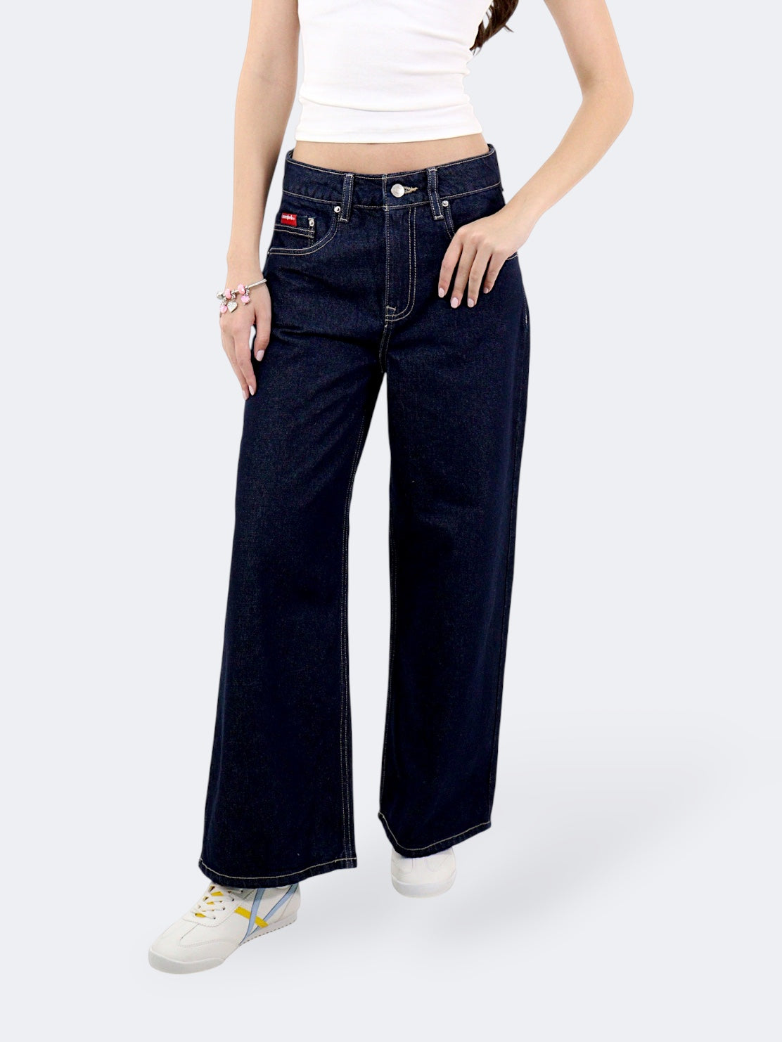 Jeans Wide Leg-Tiro Alto