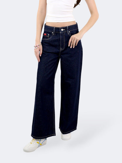 Jeans Wide Leg-Tiro Alto