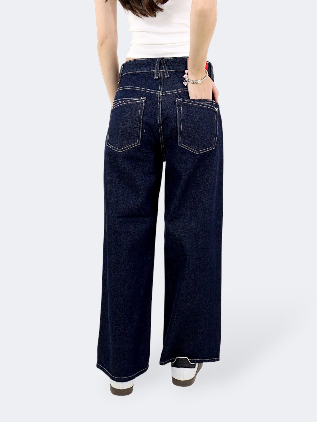 Jeans Wide Leg-Tiro Alto