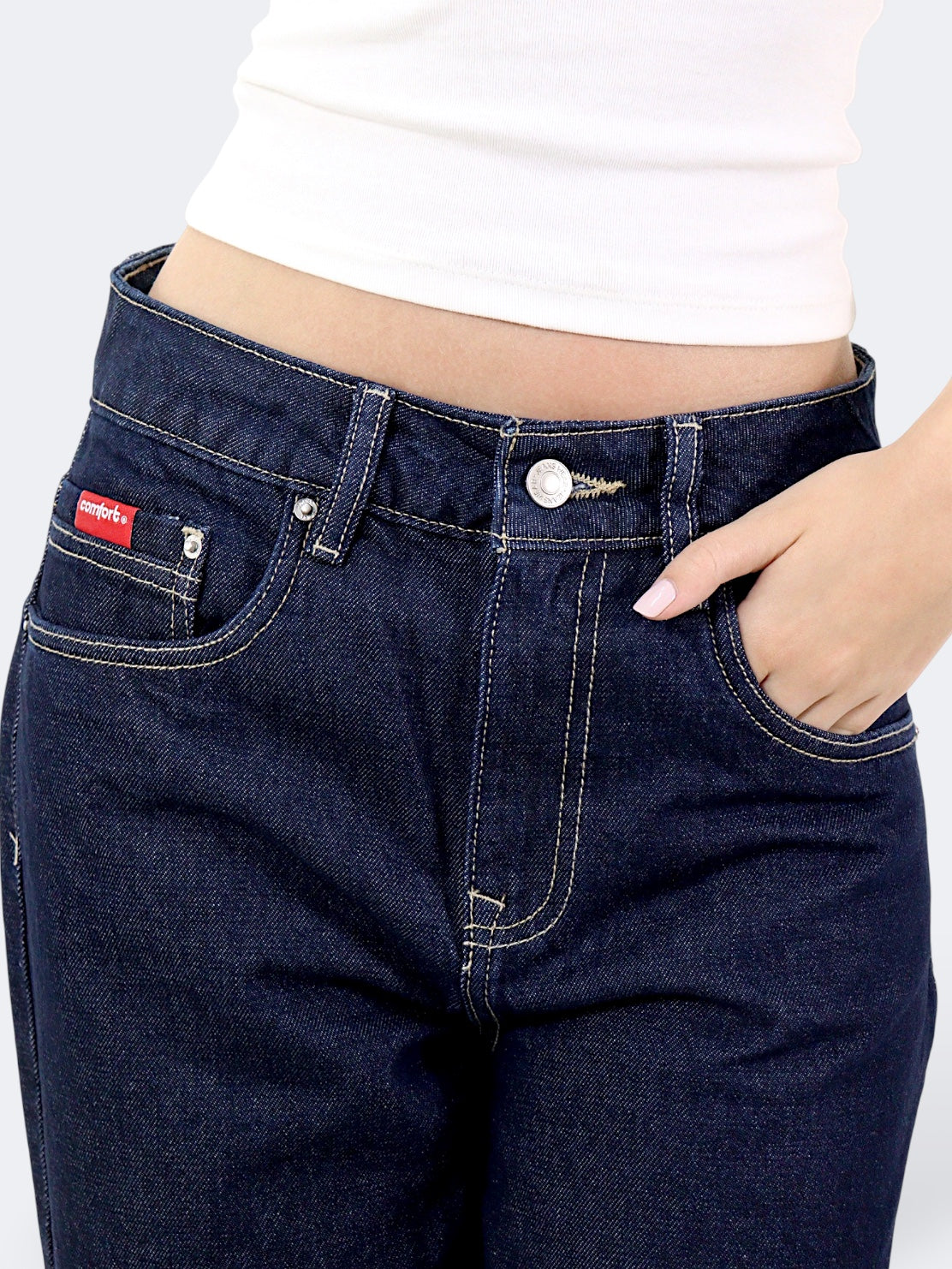 Jeans Wide Leg-Tiro Alto