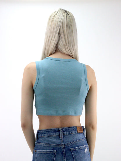 Playera tank básica de color cerceta
