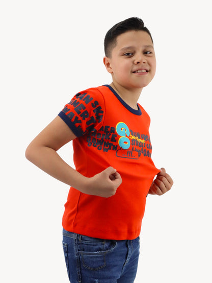 Playera manga corta con estampado
