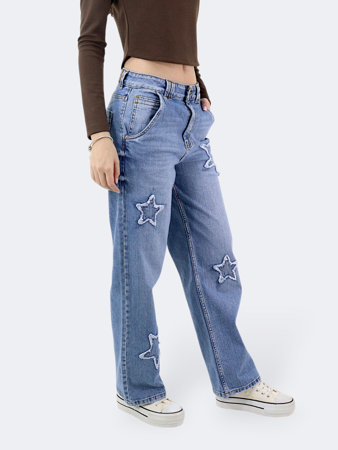 Jeans Baggy-Tiro Alto