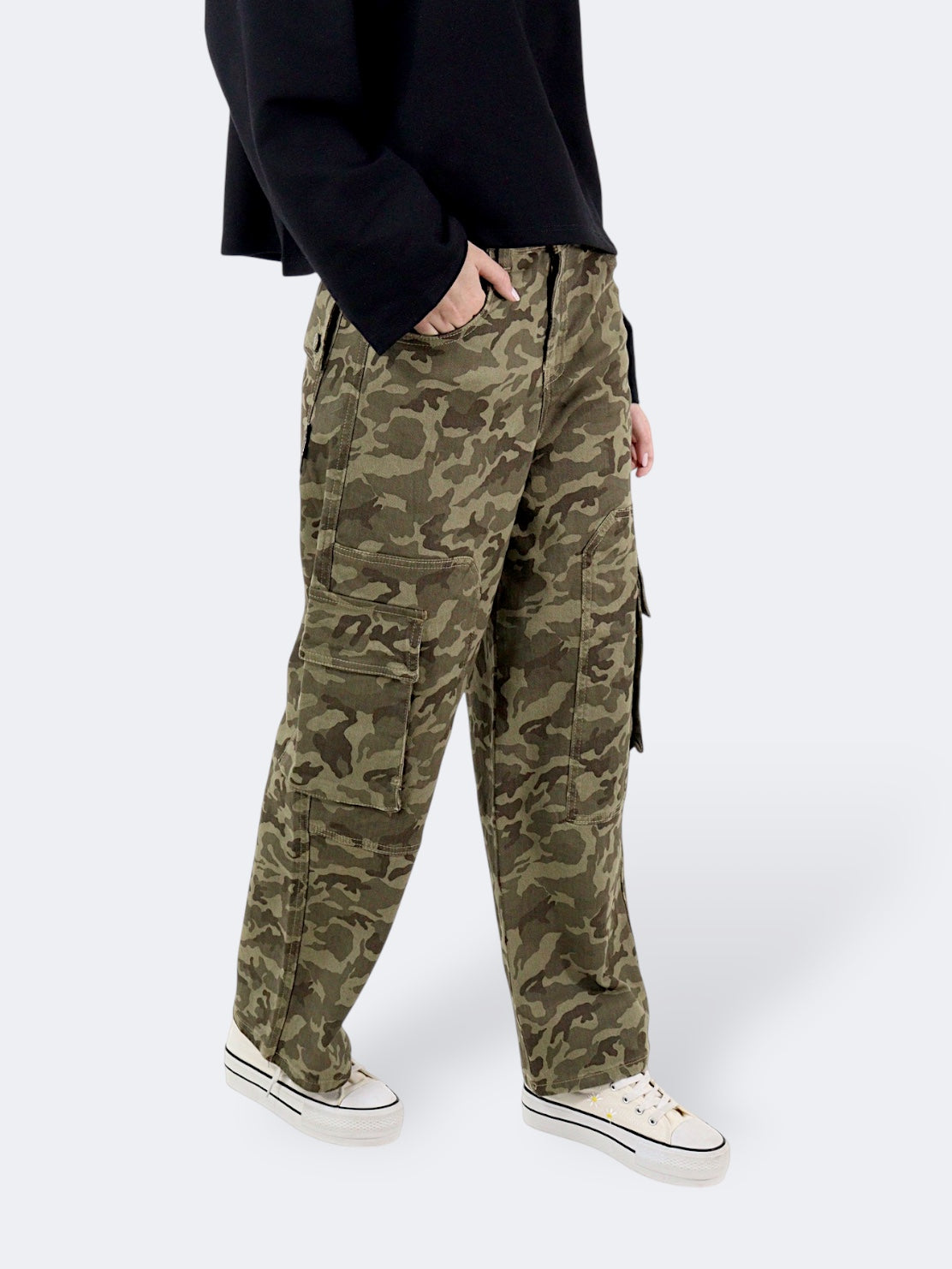 Jeans Baggy-Tiro Alto