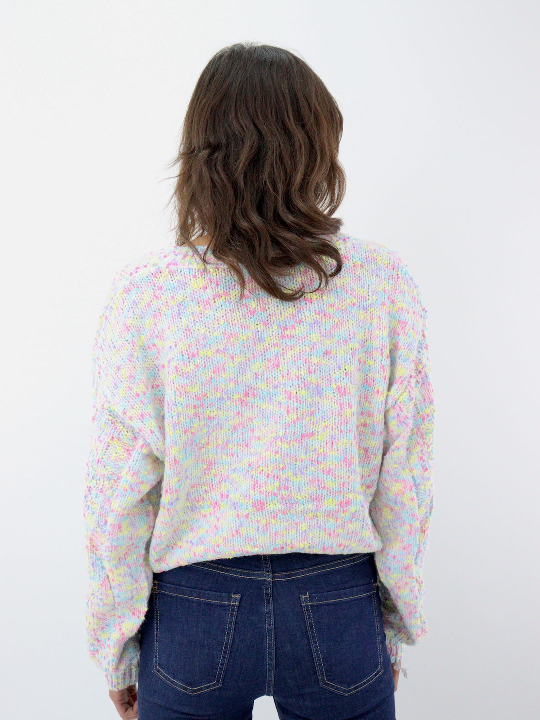 Suéter tejido multicolor