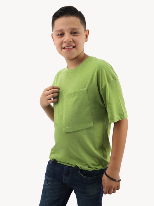 Playera manga corta verde