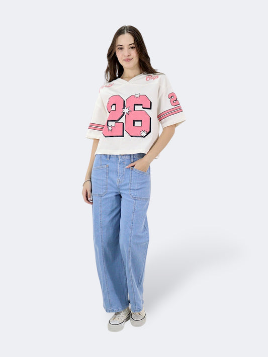 Jeans Wide Leg-Tiro Alto
