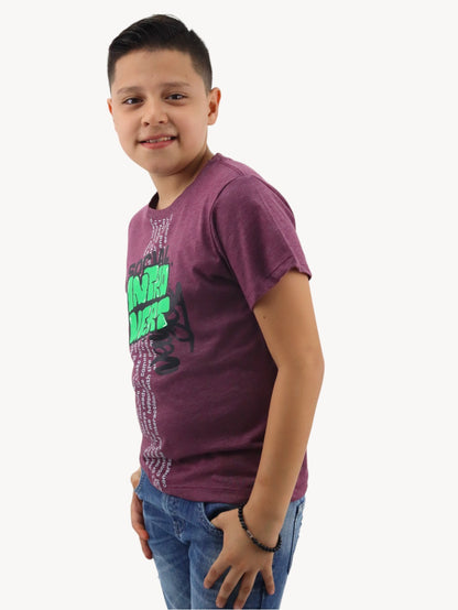 Playera manga corta con estampado