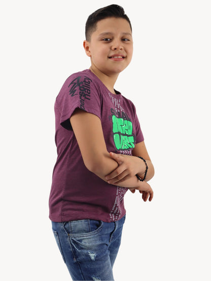 Playera manga corta con estampado