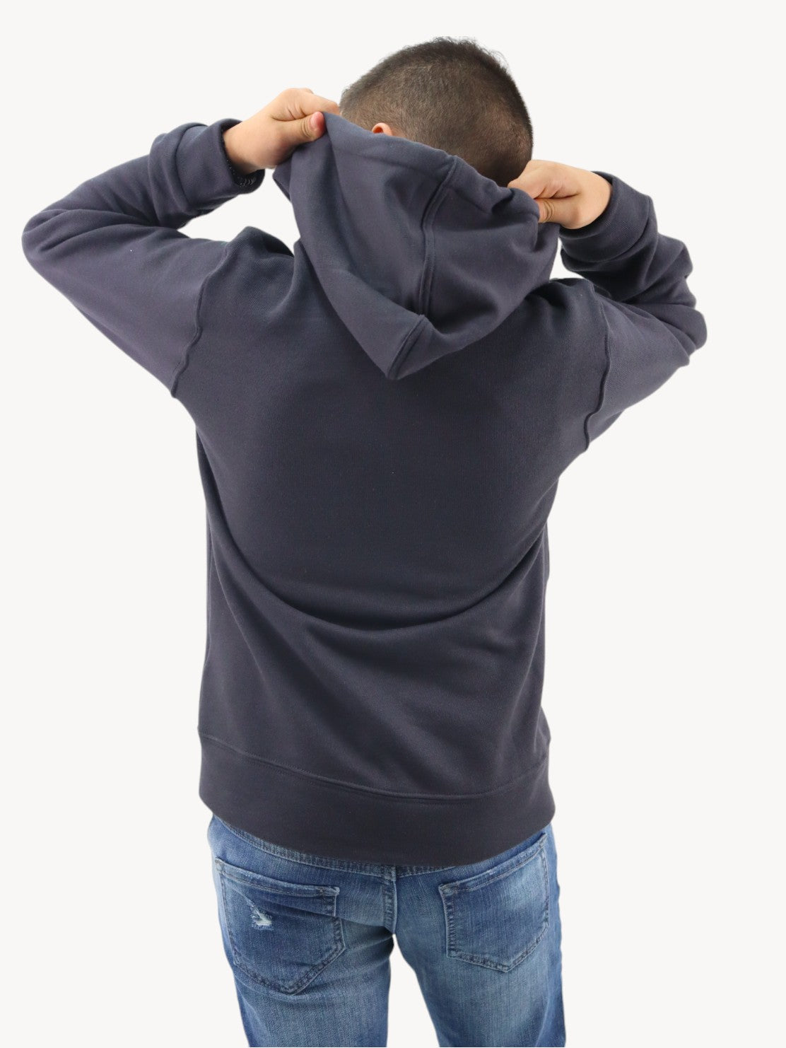 Sudadera abierta gris oxford