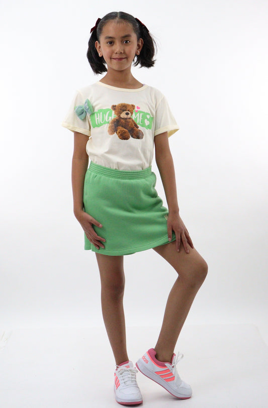 Conjunto de falda short/blusa