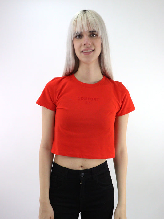 Playera slim size de color rojo
