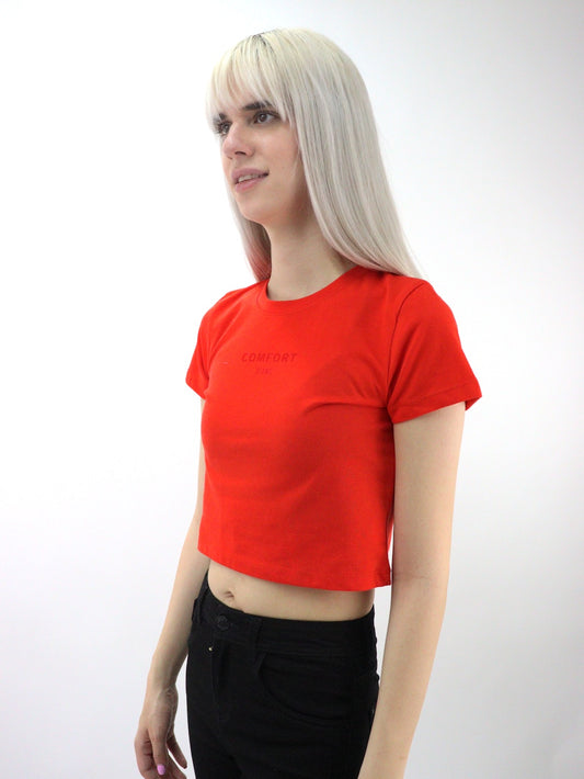 Playera slim size de color rojo
