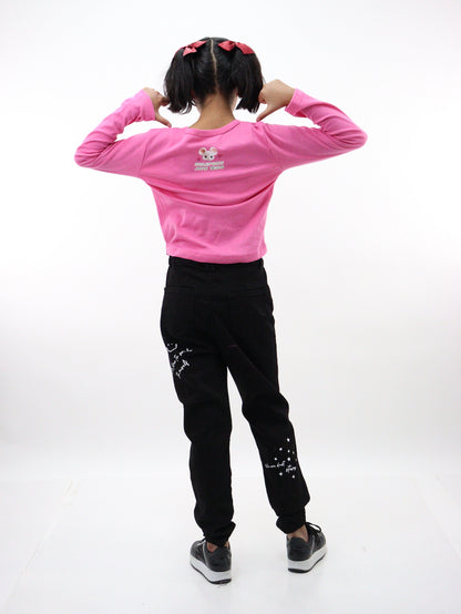 Jogger denim con estampado edición especial