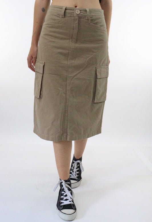Falda cargo de color khaki