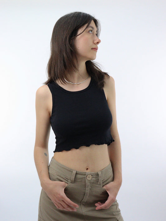 Playera tank de color negro