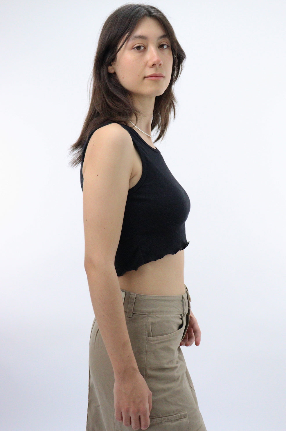 Playera tank de color negro