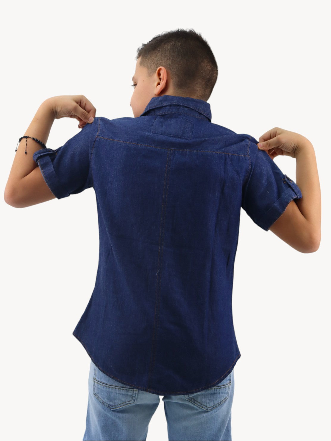 Camisa denim azul oscuro