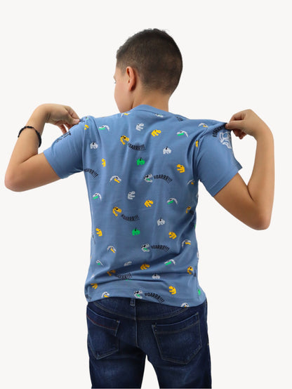 Playera manga corta con estampado