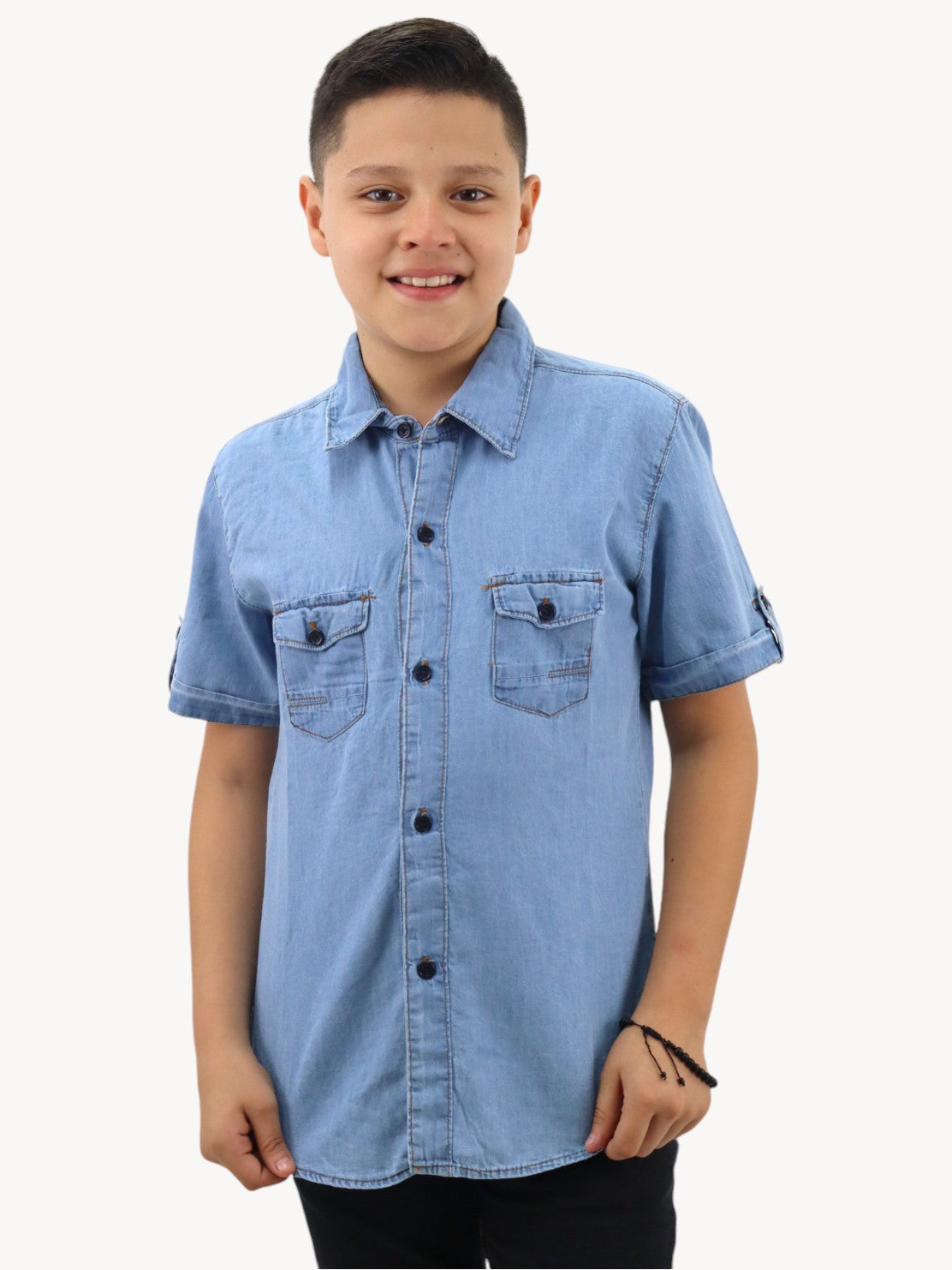 Camisa denim azul claro