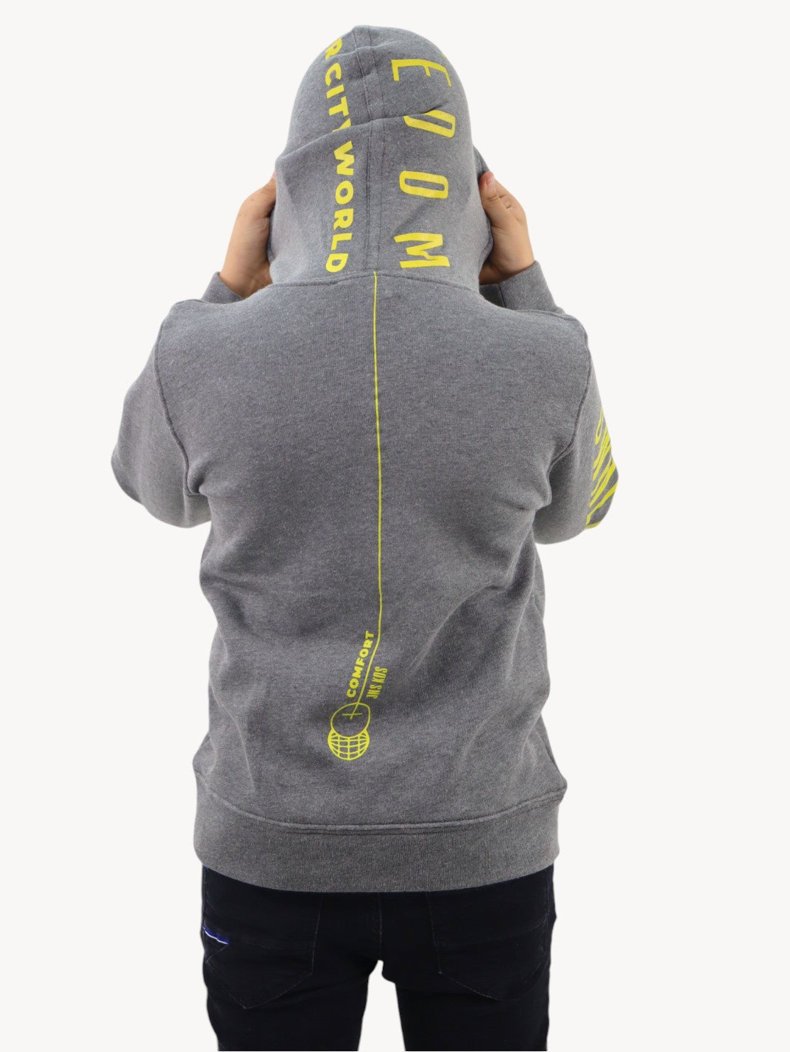 Sudadera cerrada con capucha gris
